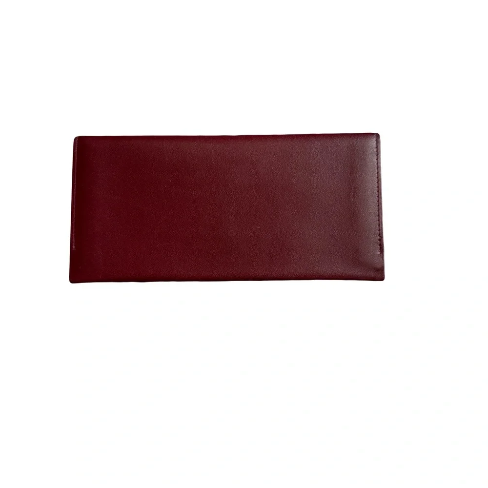 Rudolph Valentino Burgundy Leather Bifold Wallet